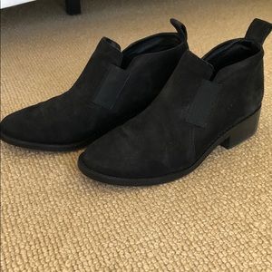 Eileen Fisher Mood Nubuck Flat Booties Boots Black
